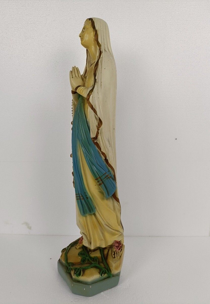 Large Monastry Chapel Statue Virgin Mary Madonna Our Lady Of Lourdes  Plaster Fr photo for sale