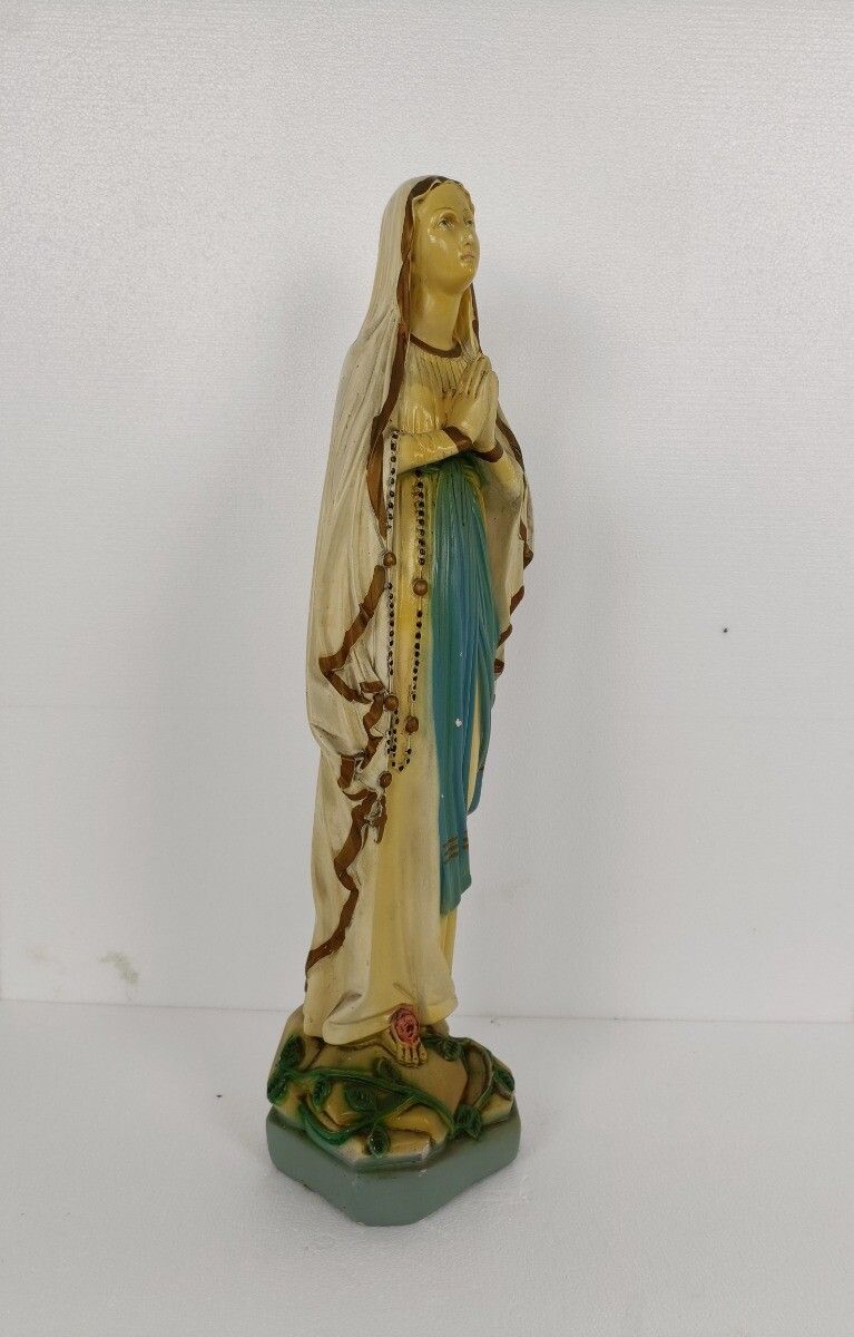 Large Monastry Chapel Statue Virgin Mary Madonna Our Lady Of Lourdes  Plaster Fr photo 485.0