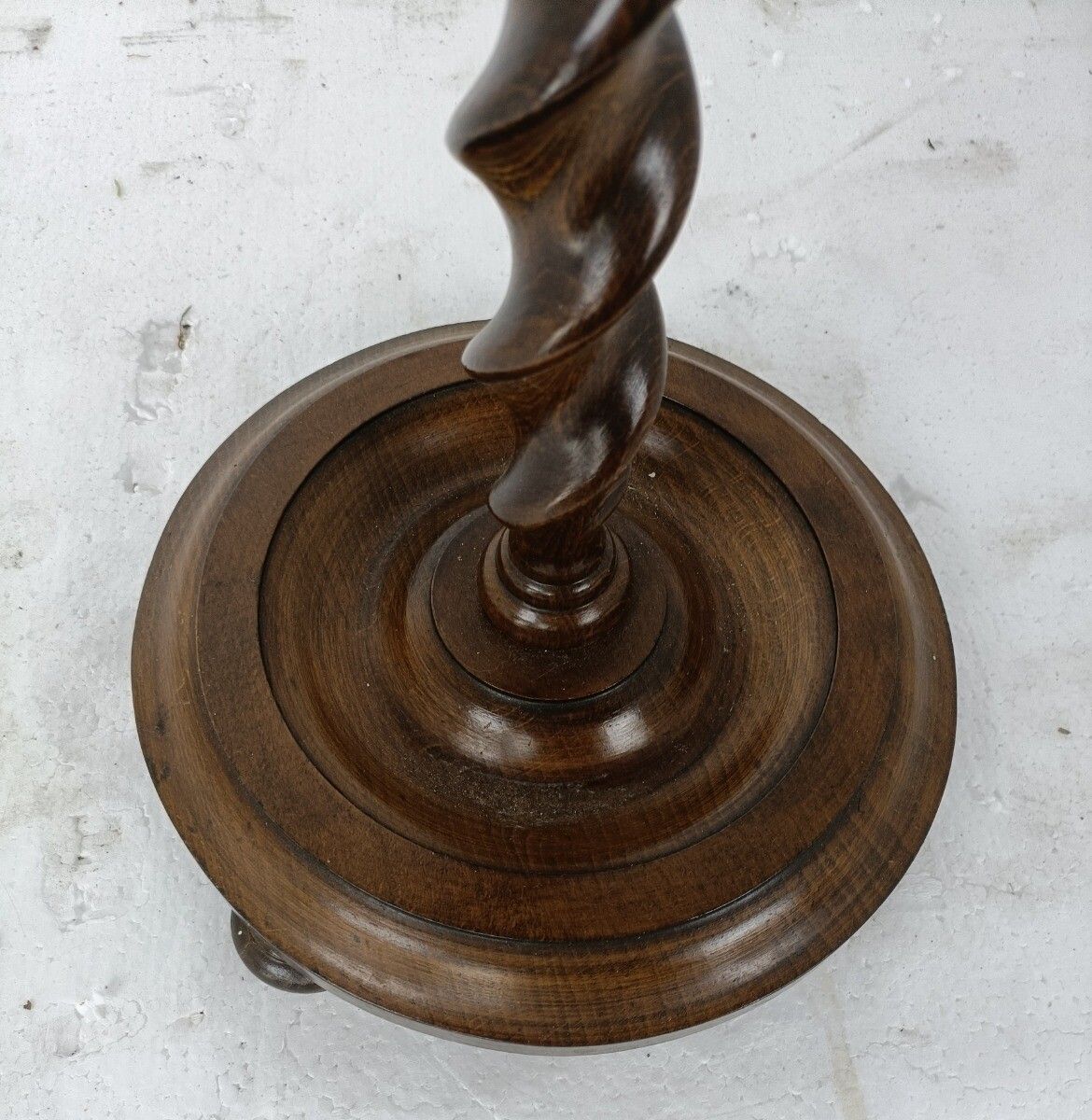 Ornate Carved Wood 2 Tier Barley Twist Pedestal Table Plant Bonsai Stand Smokers photo vintage