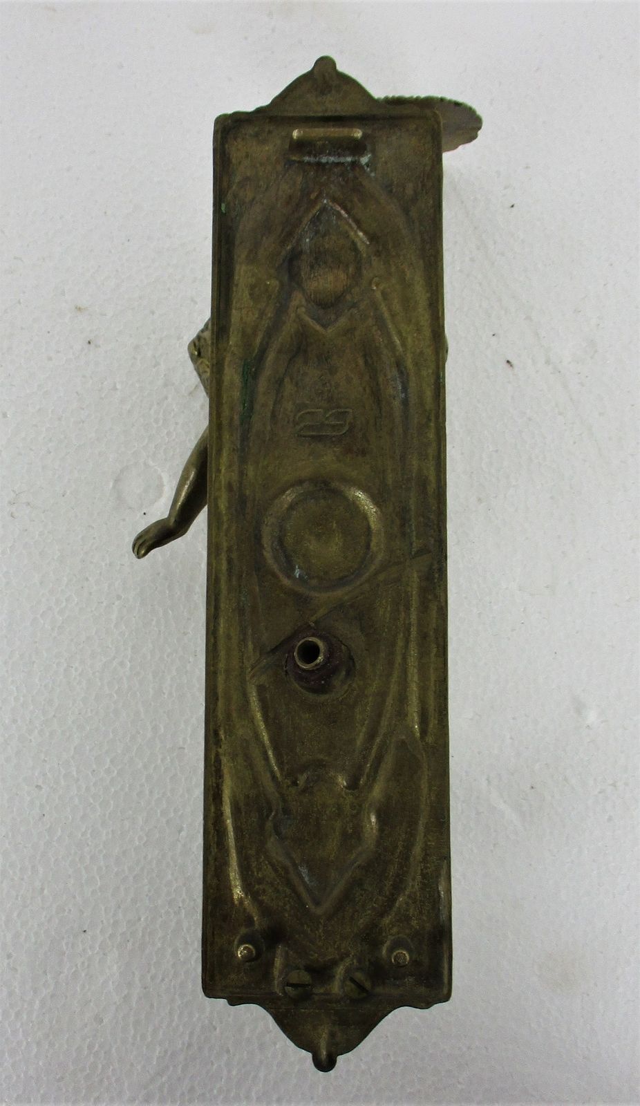Gorgeous Wall Mounted Sconce Candle Holder Putti Cherub Angel Brass Mid Century photo vinterior
