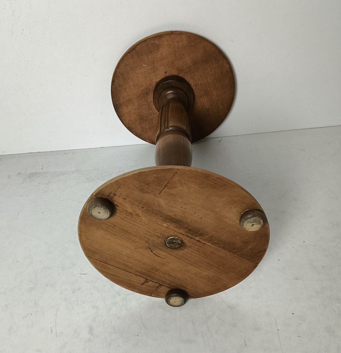 Vintage Carved Wooden Pedestal Stylish Plant Stand Bonsai Table Side Table Barn photo buy