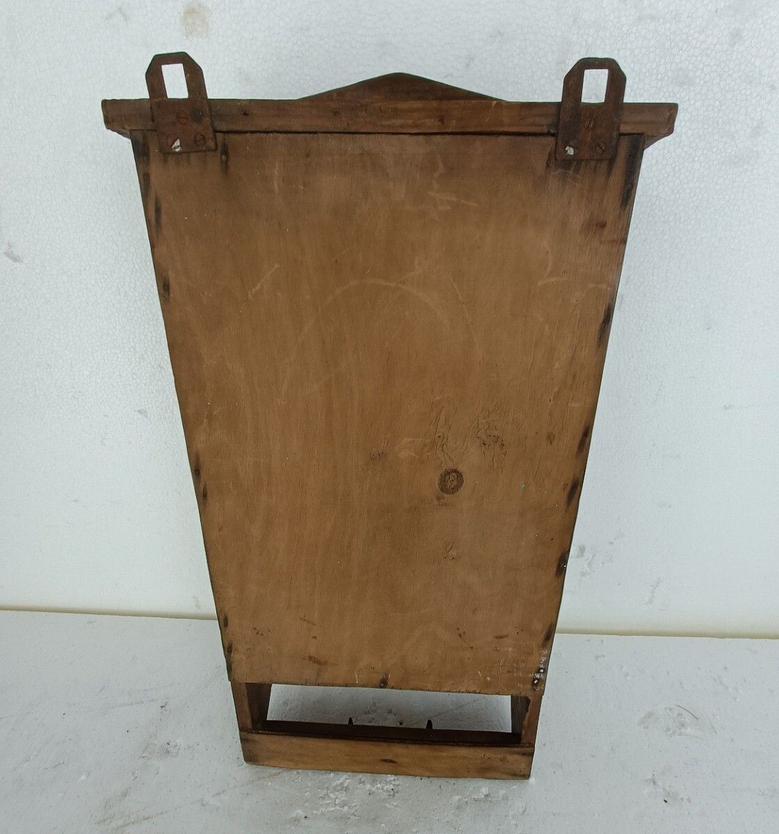 photo for sale Medicine Cabinet, Apothecary, Pharmacy, Wall Hanging, Carved Wood, Towel Hooks B