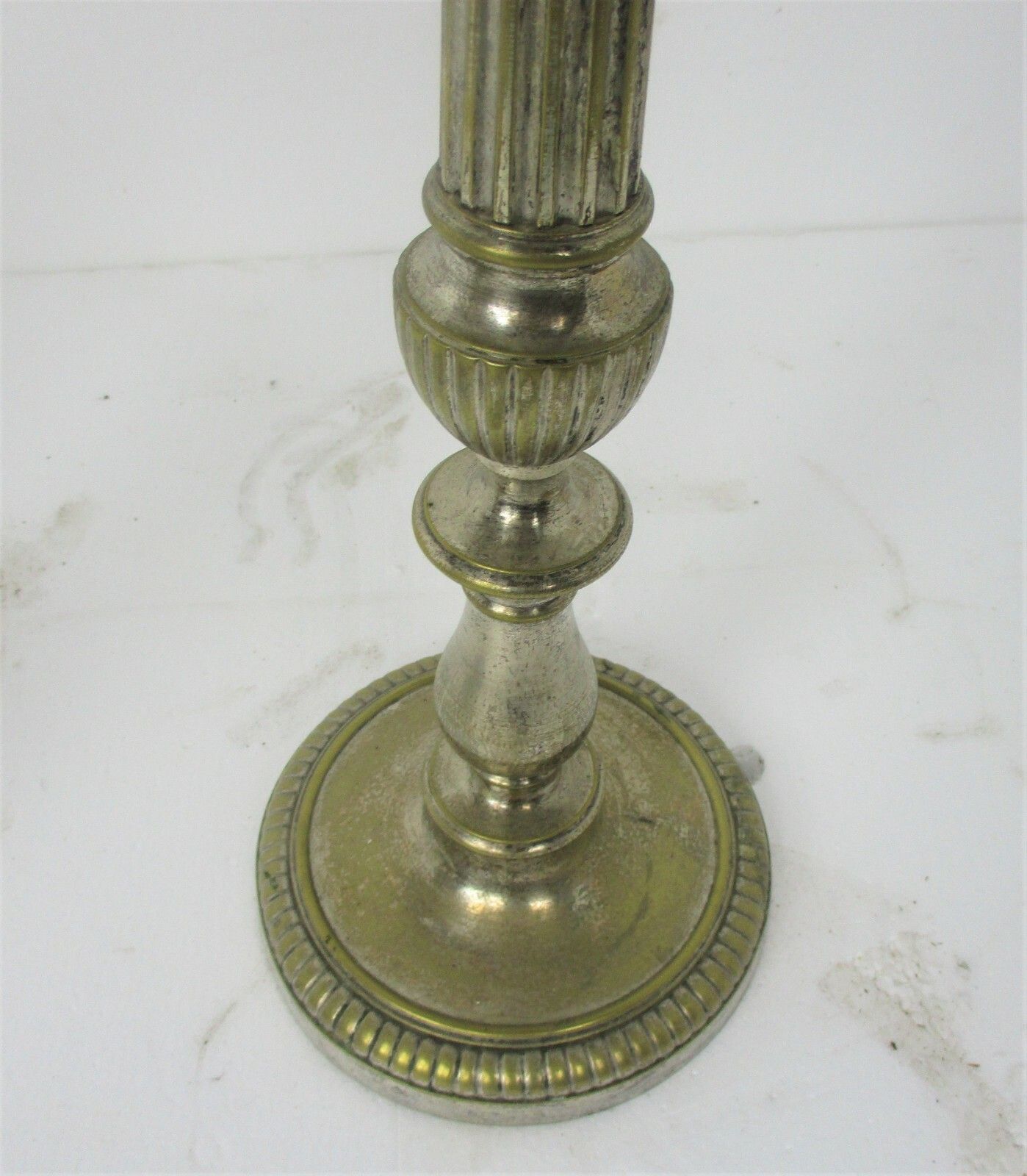 Xl Antique Couple Pair Easter Church Altar  Candle Holders Silver Plated? 28.34" photo buy