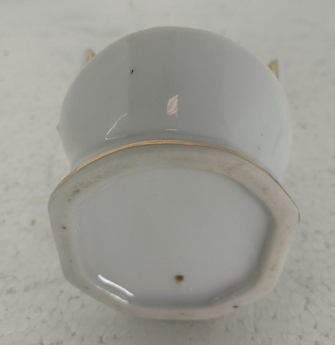 Beautiful Antique Standing Porcelain Holy Water Font Porcelain Madonna Pink Flow photo for sale