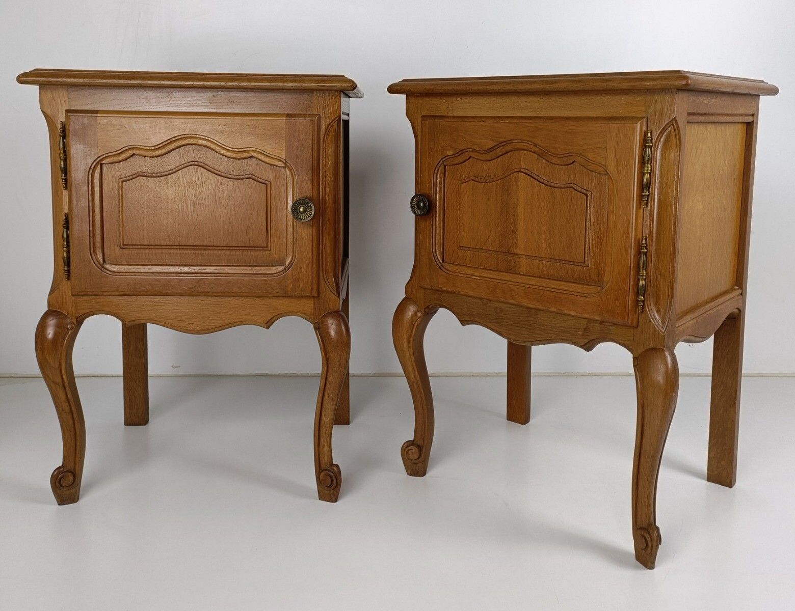 Pair Of Nightstands End Tables Cabinets Louis XV Style Bedroom Cabinets Wood Far photo for sale