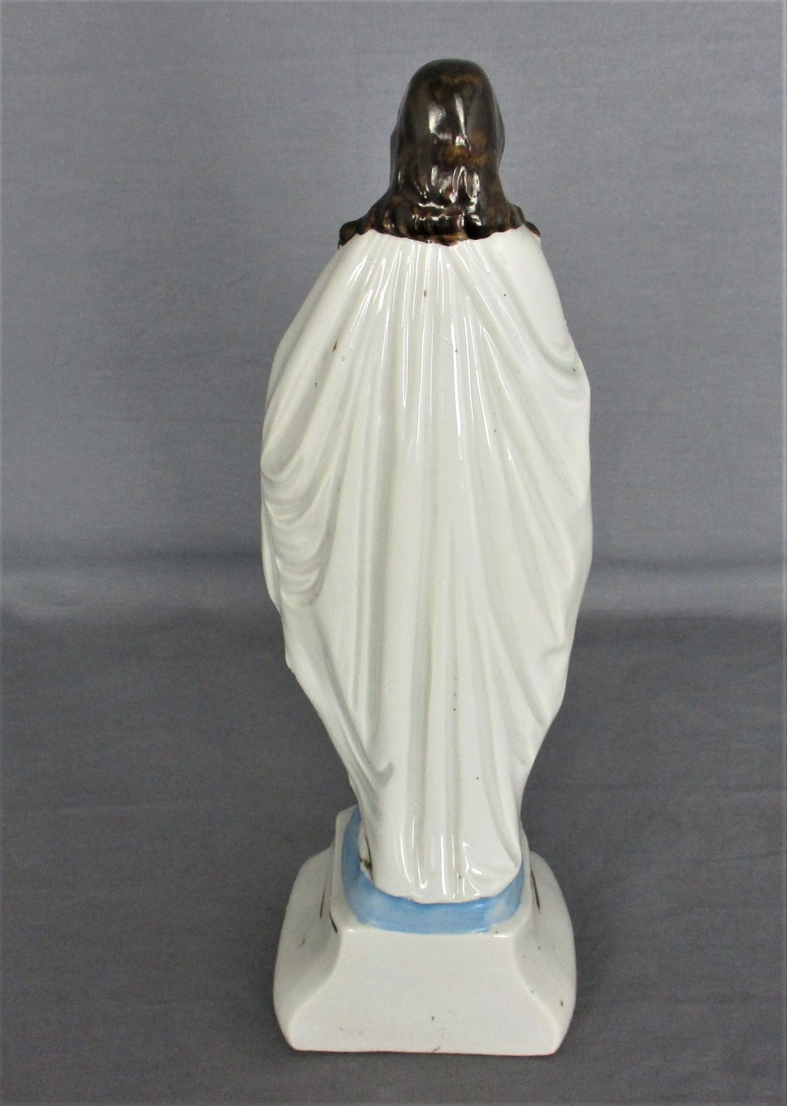 Antique  Statue Bisque Porcelain Jesus Christ Saviour Holy Sacred Heart Gorgeous photo buy