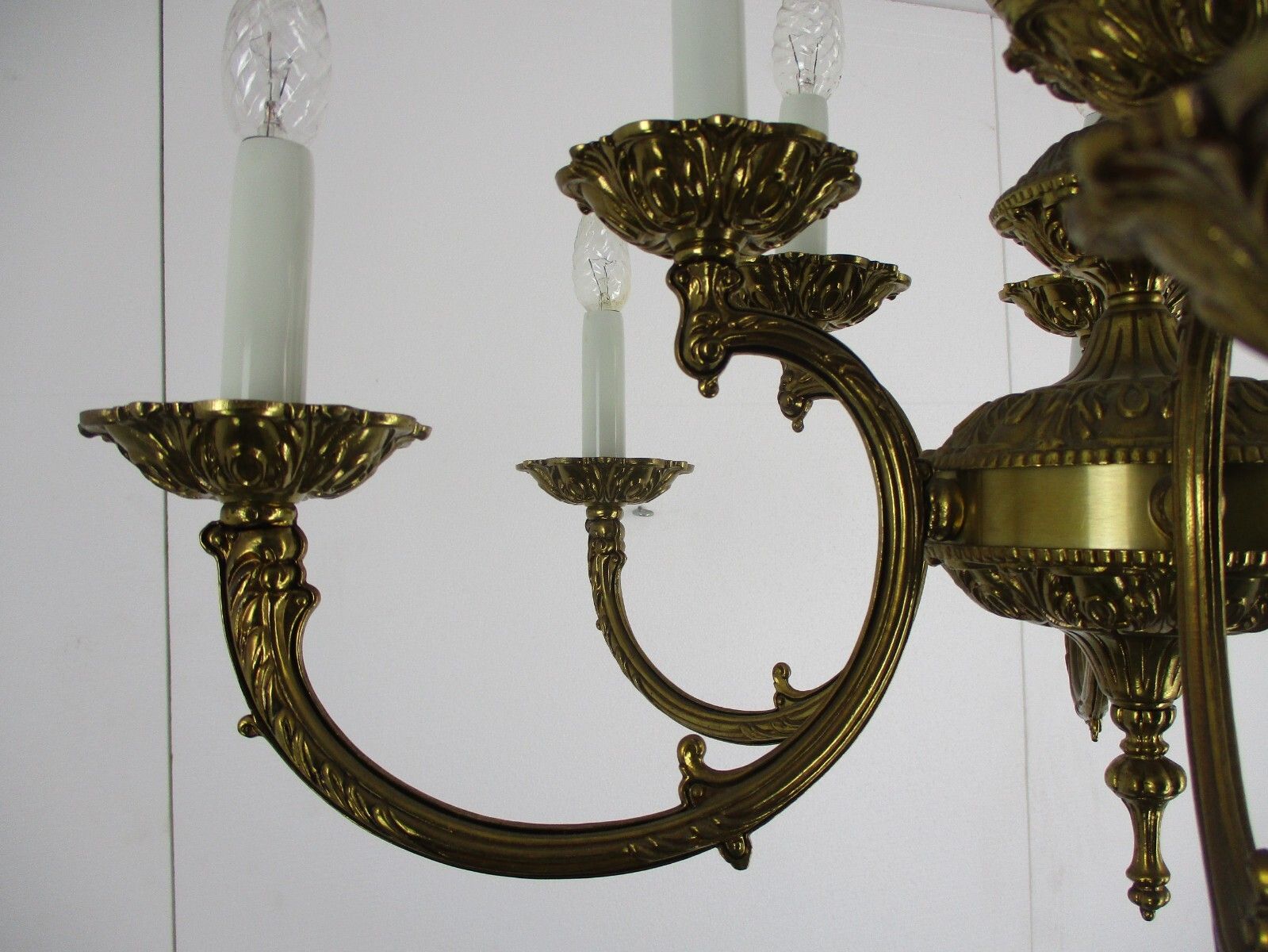photo for sale Impressive Spanish Revival Hollywood Regency Brass Chandelier 12 Lights!! Ornate