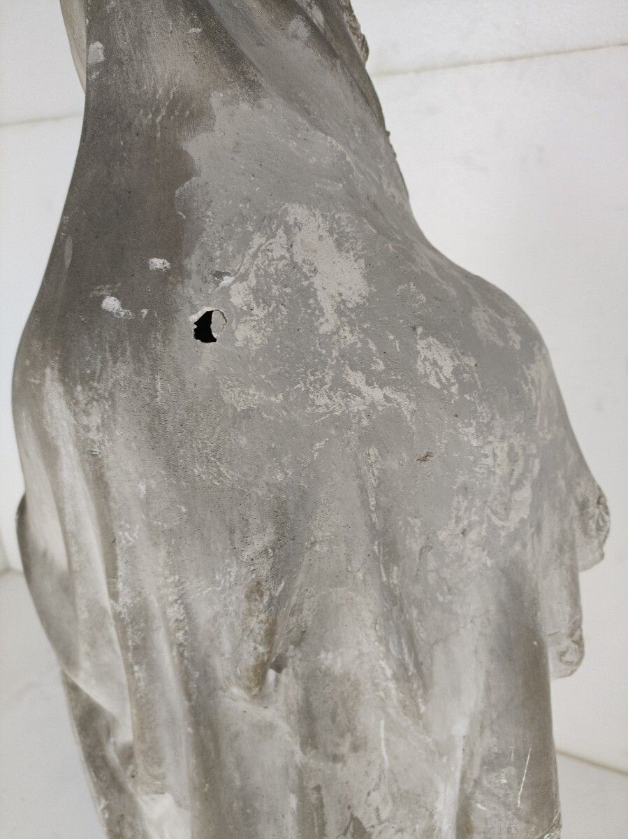 Art Statue Notre Dame De Grace Plaster Xl Church Chapel Our Lady Of Grace Collector photo