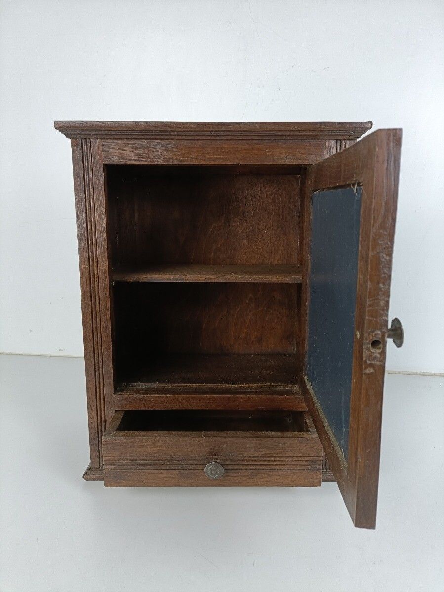 Antique Medicine Apothecary Shaving Cabinet Bathroom Wall Hanging Wood photo 364.0