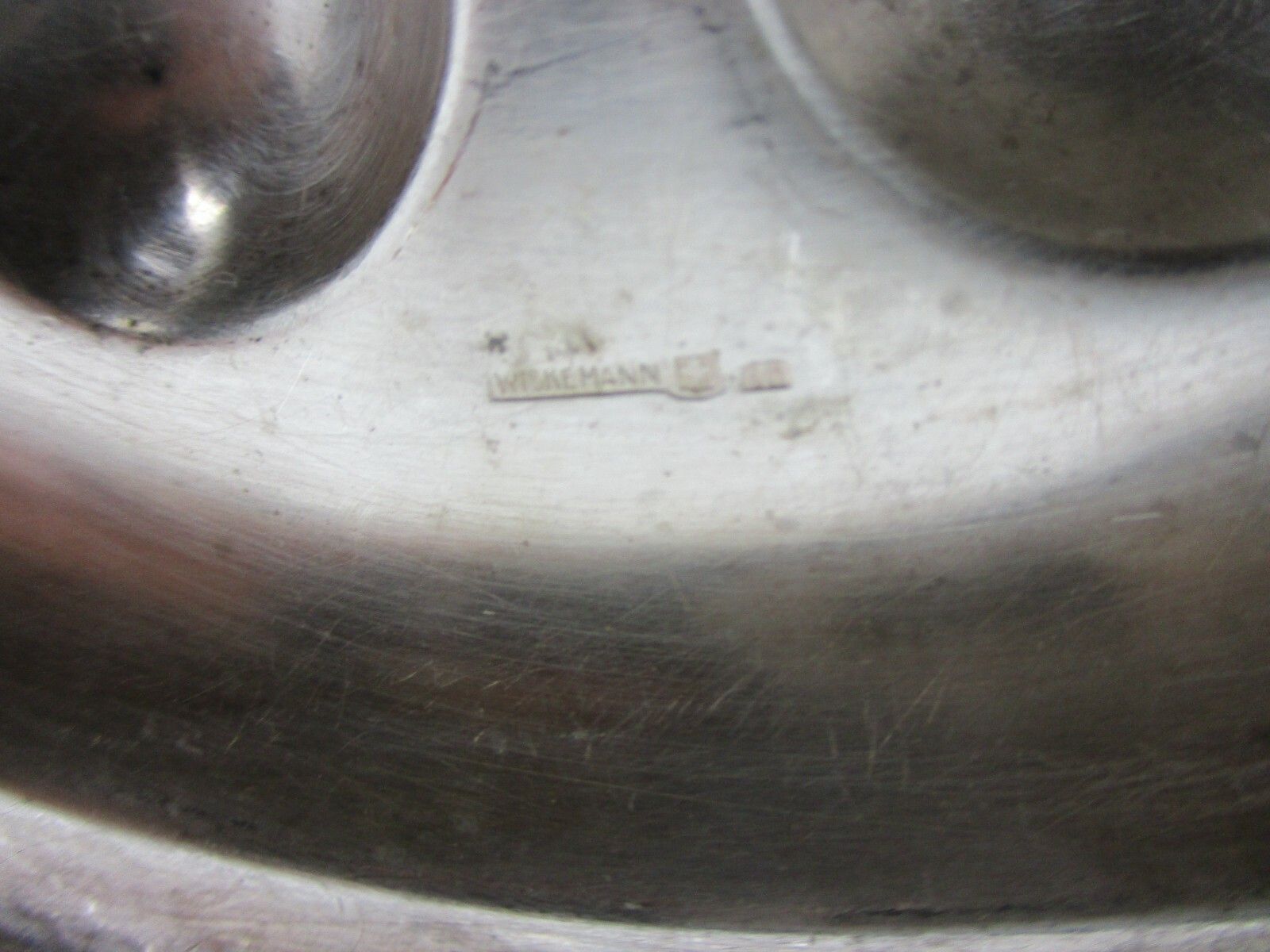 3 Art Nouveau Wiskemann Belgium Silver Plated Egg Plates Marked Extremely Rare photo for sale