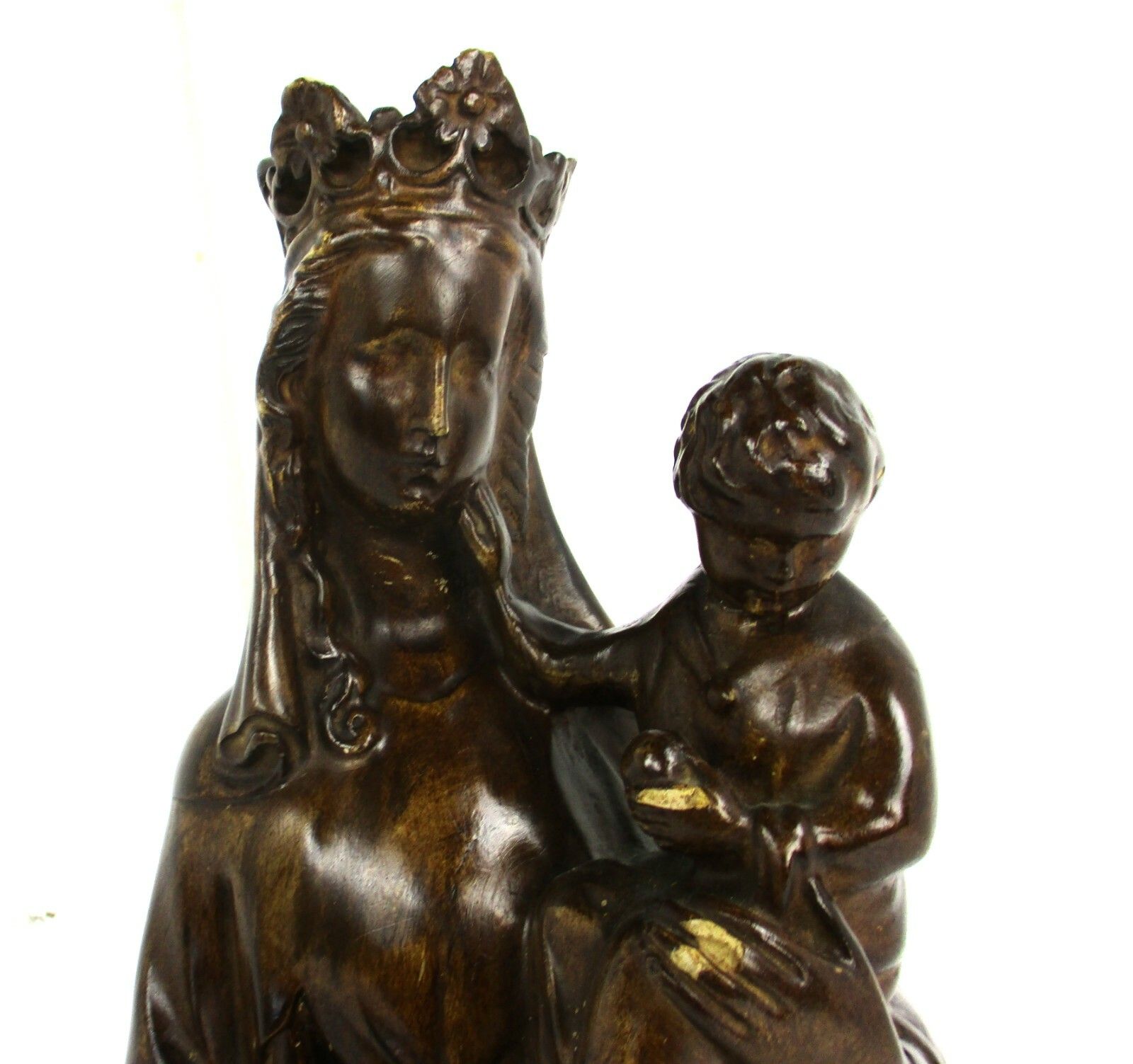 Gothic Statue Virgin Mary Madonna Notre Dame Protection Dragon Lion Plaster photo furniture
