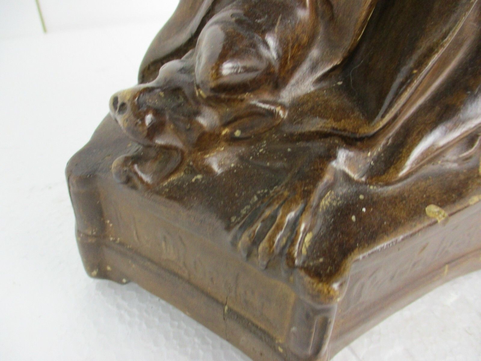 Gothic Statue Virgin Mary Madonna Notre Dame Protection Dragon Lion Plaster photo 297.0