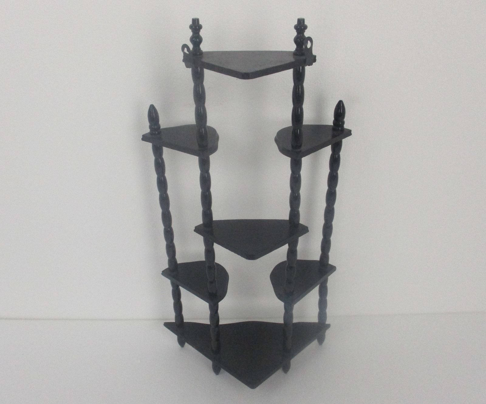 Corner Pedestal Display Side Table Plant Stand Italian Wood Vintage Etagère Dis photo vinterior