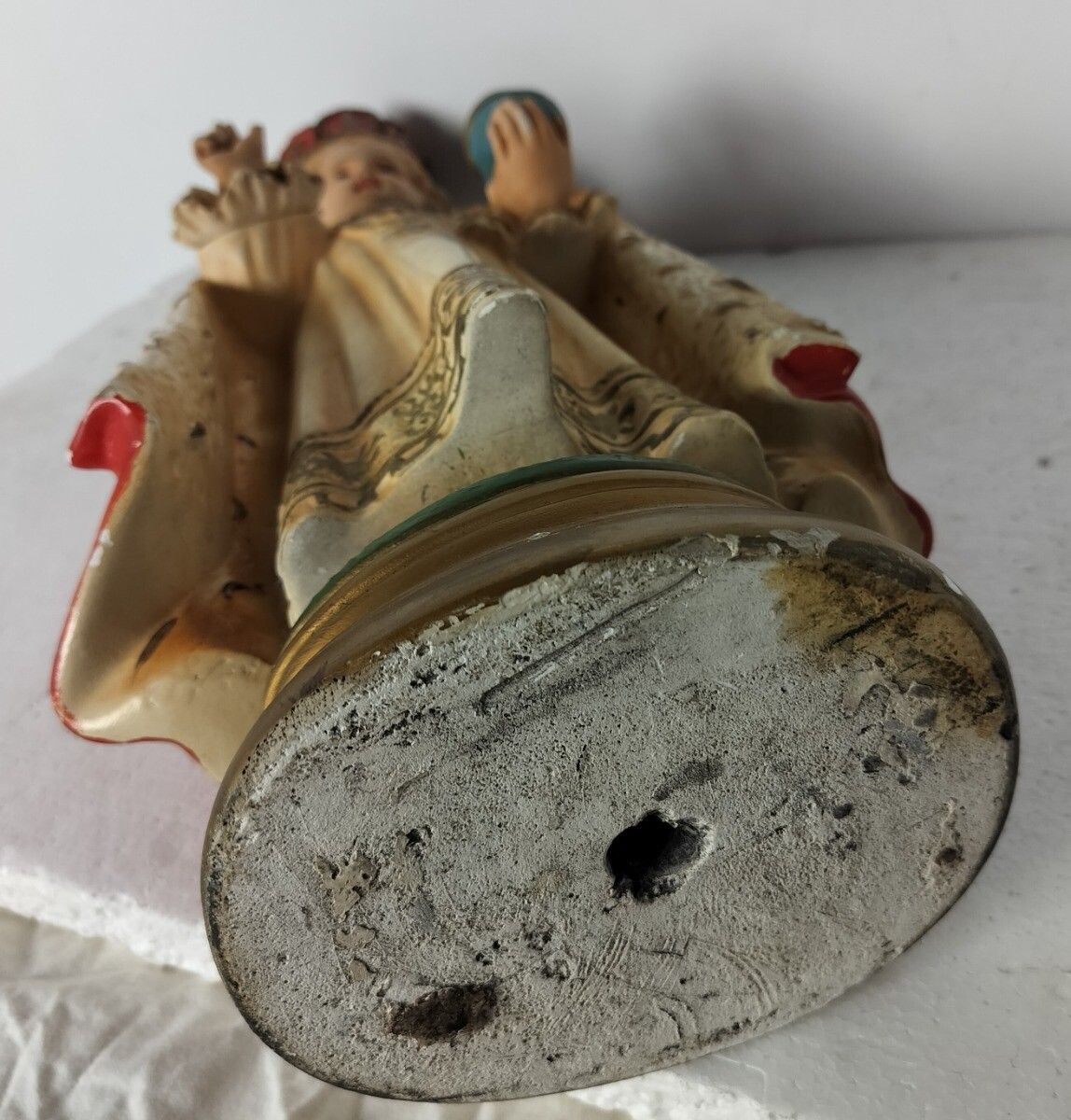 Art Xl Statue Infant Of Prague Infant Jesus Santo Nino Plaster Hand Painted Chapel A photo
