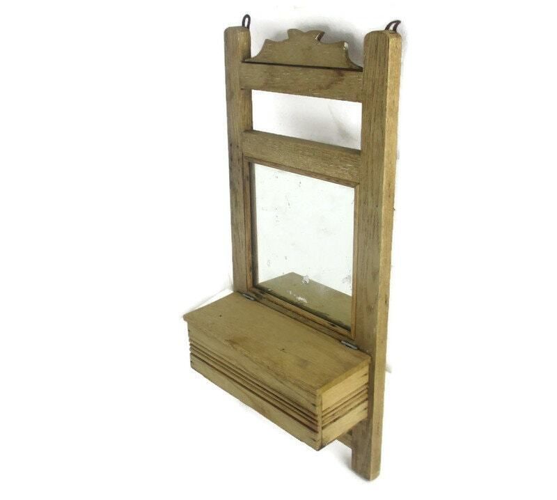 Kitchen Hallway Apothecary Bathroom Cabinet Glass Comb Box Vintage Barn Style Sa