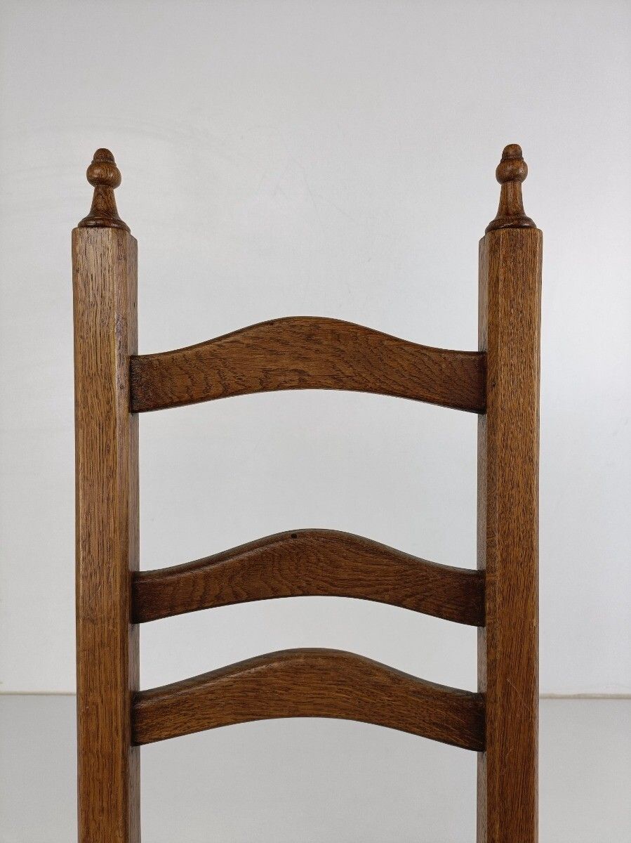 photo for sale Antique Childrens Chair, Wood Oak Hobnails Small Chair