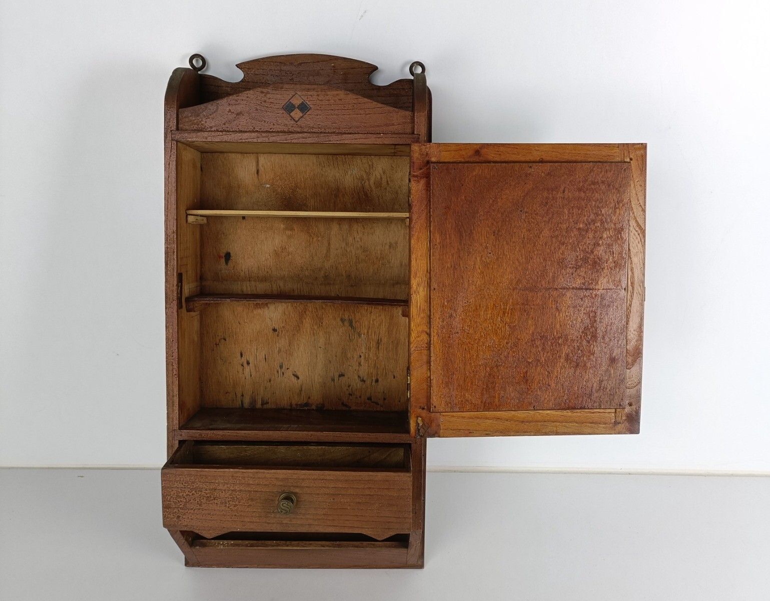 Gorgeous Medicine Cabinet Inlay Wood Antique Apothecary Kitchen Bathroom  Cabine photo buy
