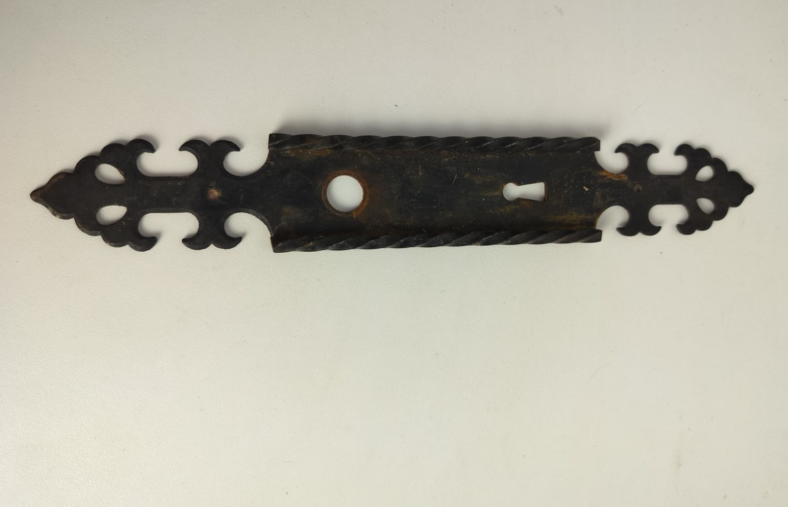 Antique Cast Wrought Iron Door Knob Handle Art Nouveau Rustic photo 121.0
