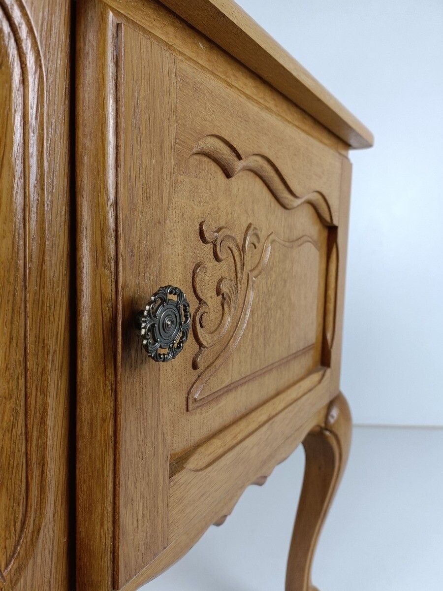 Pair Of Nightstands End Tables Cabinets Louis XV Style Bedroom Cabinets Wood Far photo buy