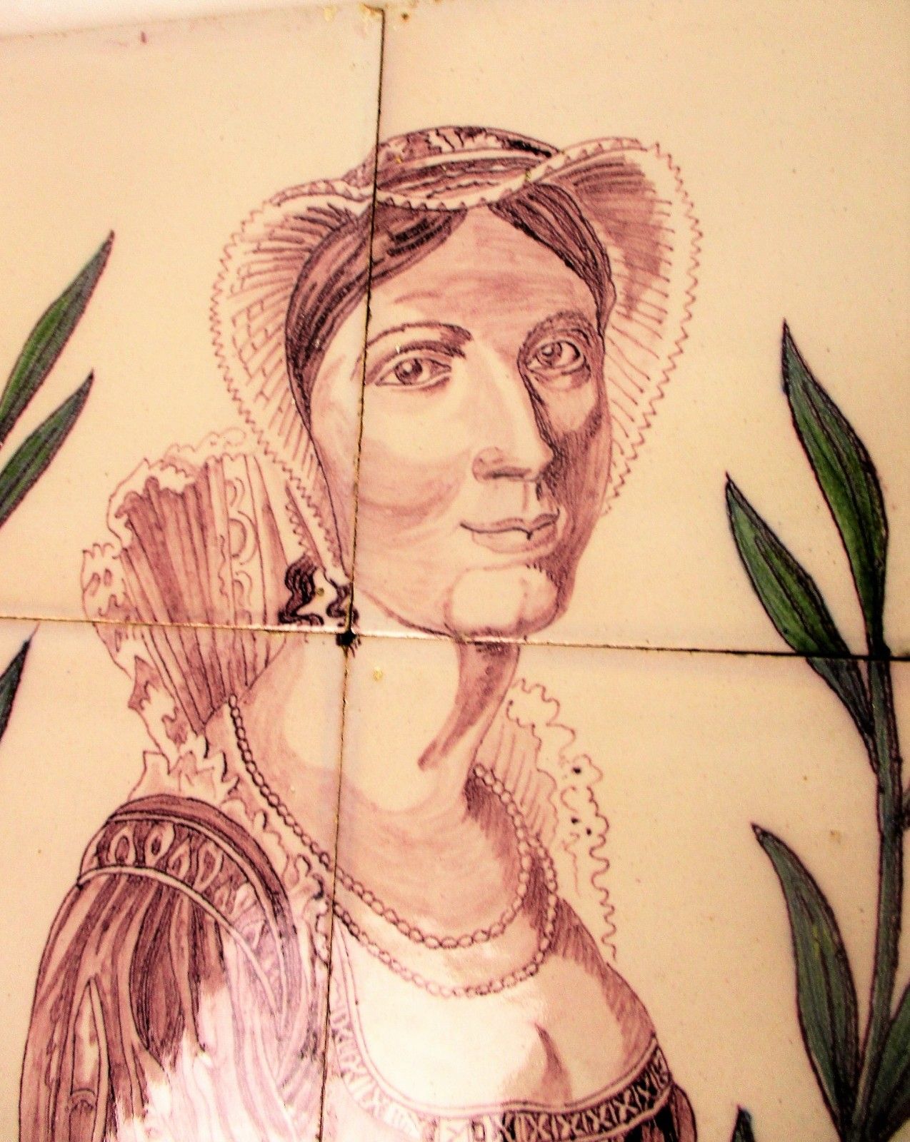 Antique Delft Tile Dutch Tableau Picture Mural Frame Polychrome 18th/19th C photo furniture