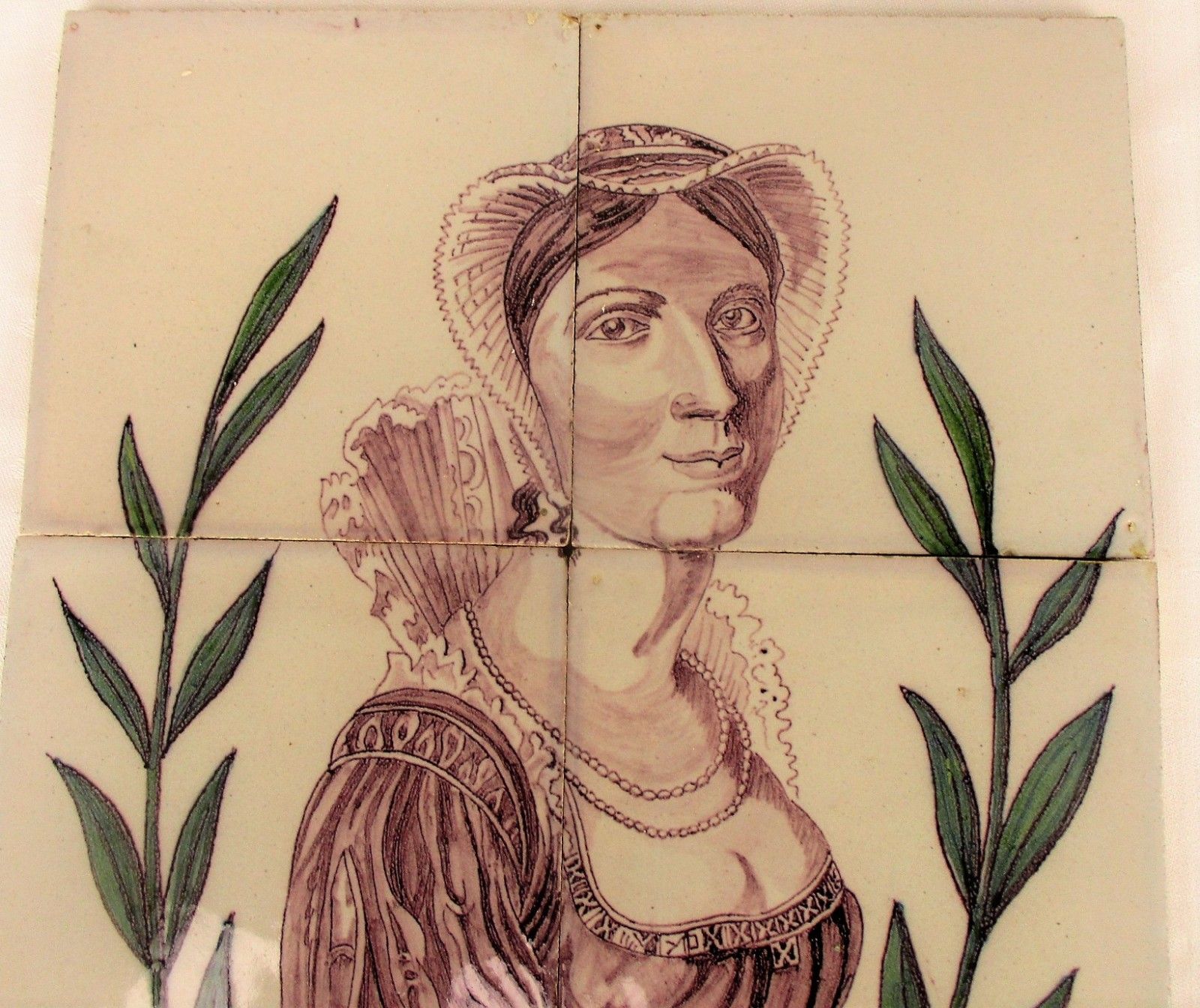 Antique Delft Tile Dutch Tableau Picture Mural Frame Polychrome 18th/19th C photo vinterior
