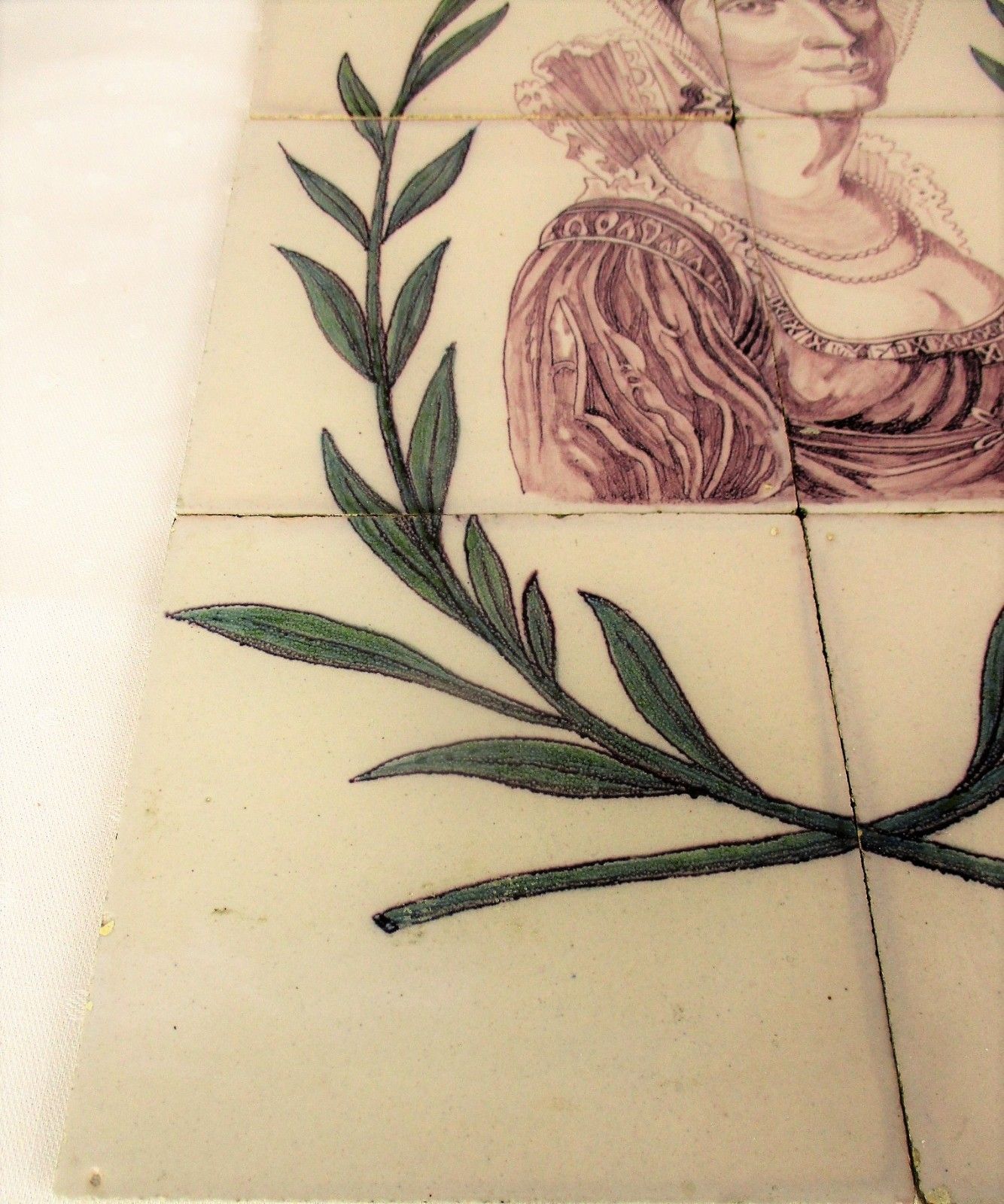 816.0 Antique Delft Tile Dutch Tableau Picture Mural Frame Polychrome 18th/19th C photo