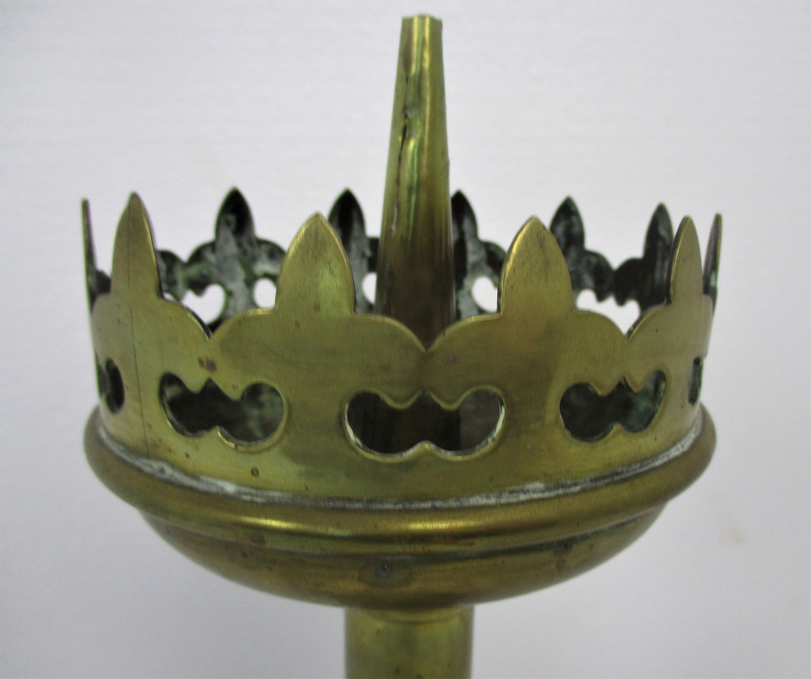 Antique Candle Holder Candle Stick Church  Chapel Altar Monastery Brass 17.12&Qu photo furniture