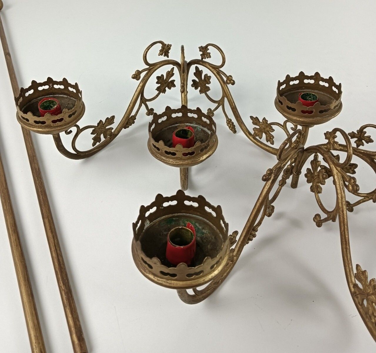 Couple Religious Hanging Procession Torch Thuribles Candle Holders Brass Lamp  G photo vinterior