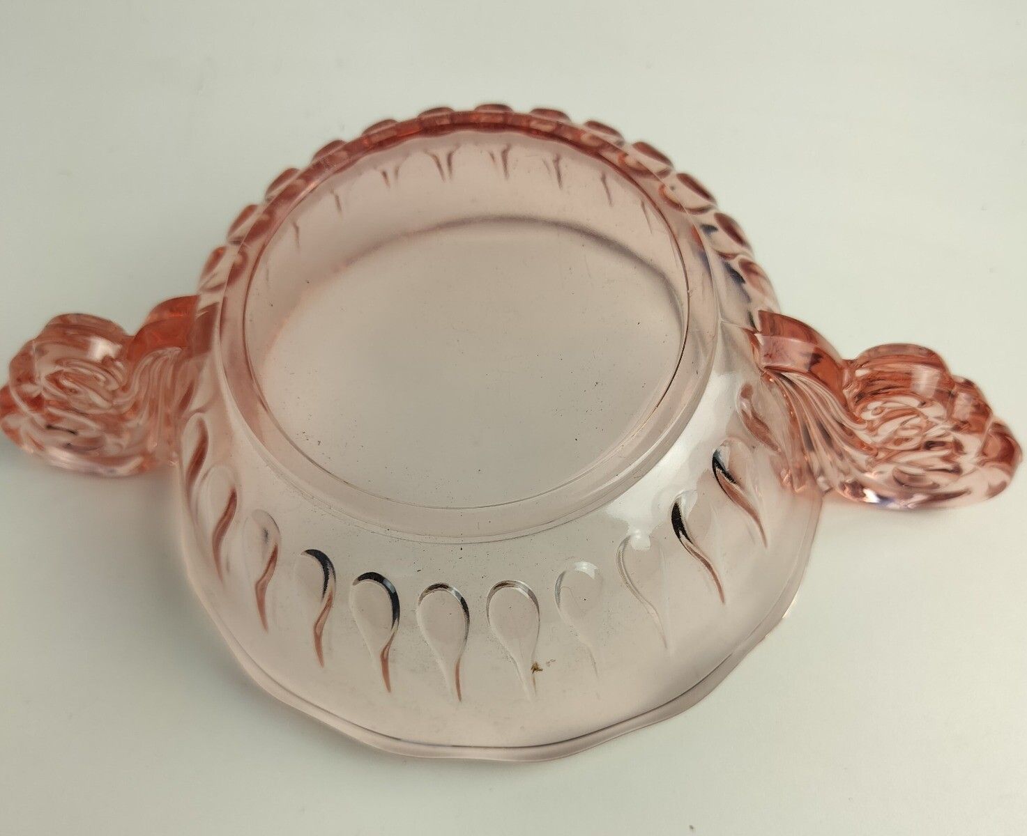 Gorgeous Art Deco Antique Art Depression Glass Pink Serving  Dish Bowl Collector photo vintage