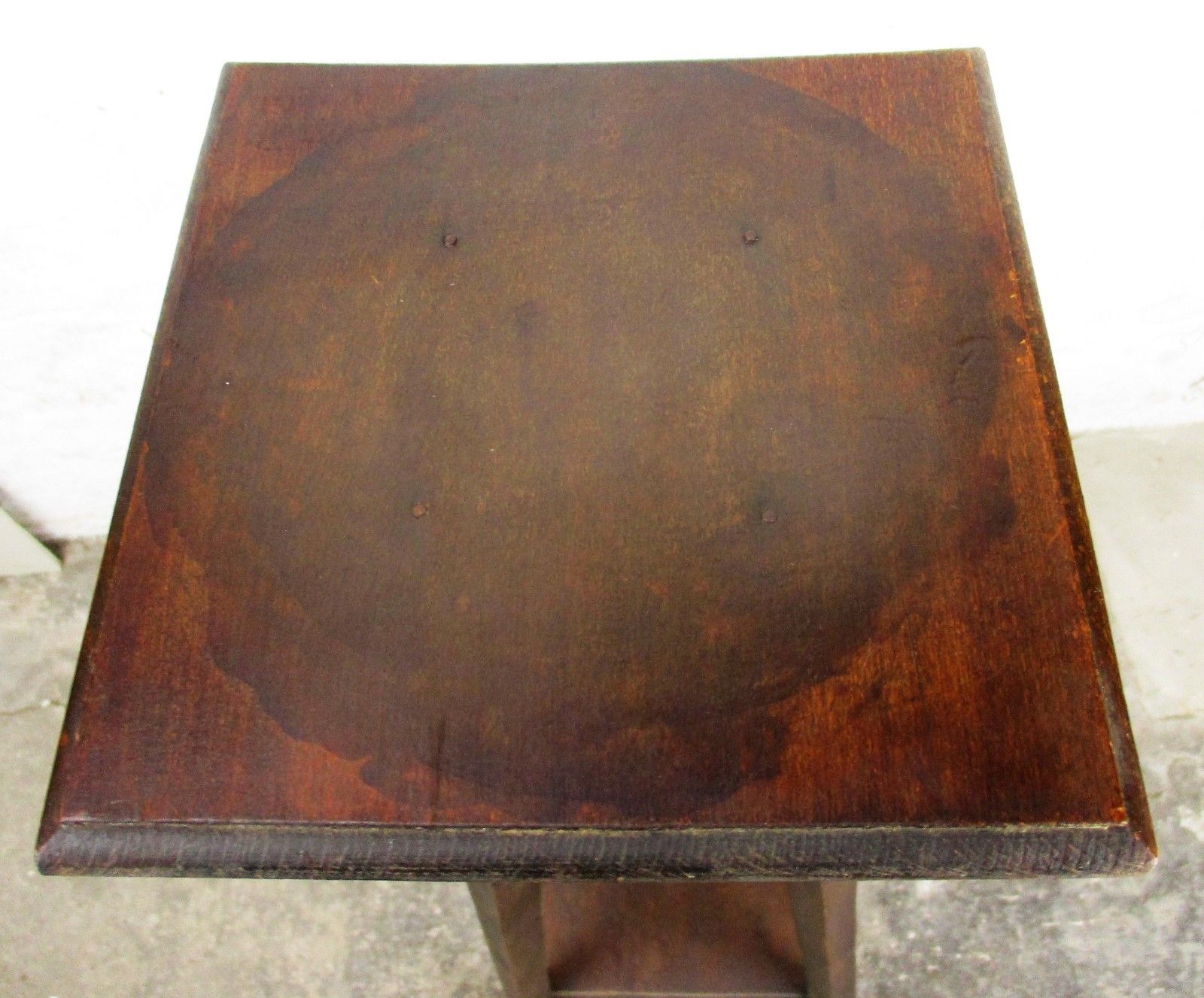 Art Nouveau Pedestal Table Plant Flower Stand Side Table Two Tier Art Deco  35" photo vinterior