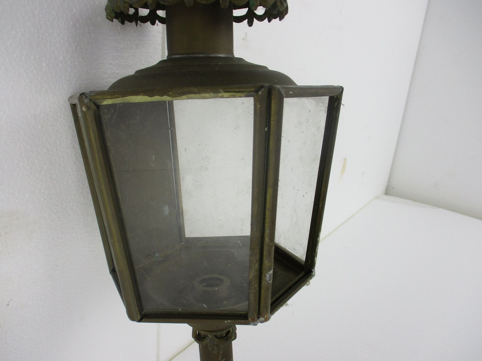 Antique Brass Architectural Carriage Porch Lamp Wall Lamp Glass Brass Eagle Coll photo 142.0