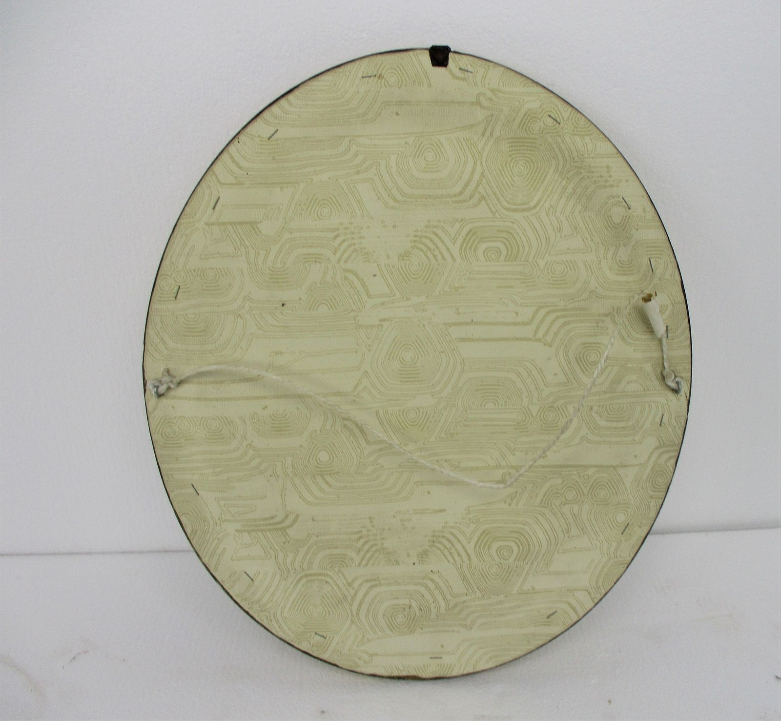 Oval Ornate Wooden Frame Convex Glass Yellow Flowers Large Beautiful Mid Century photo 61.0