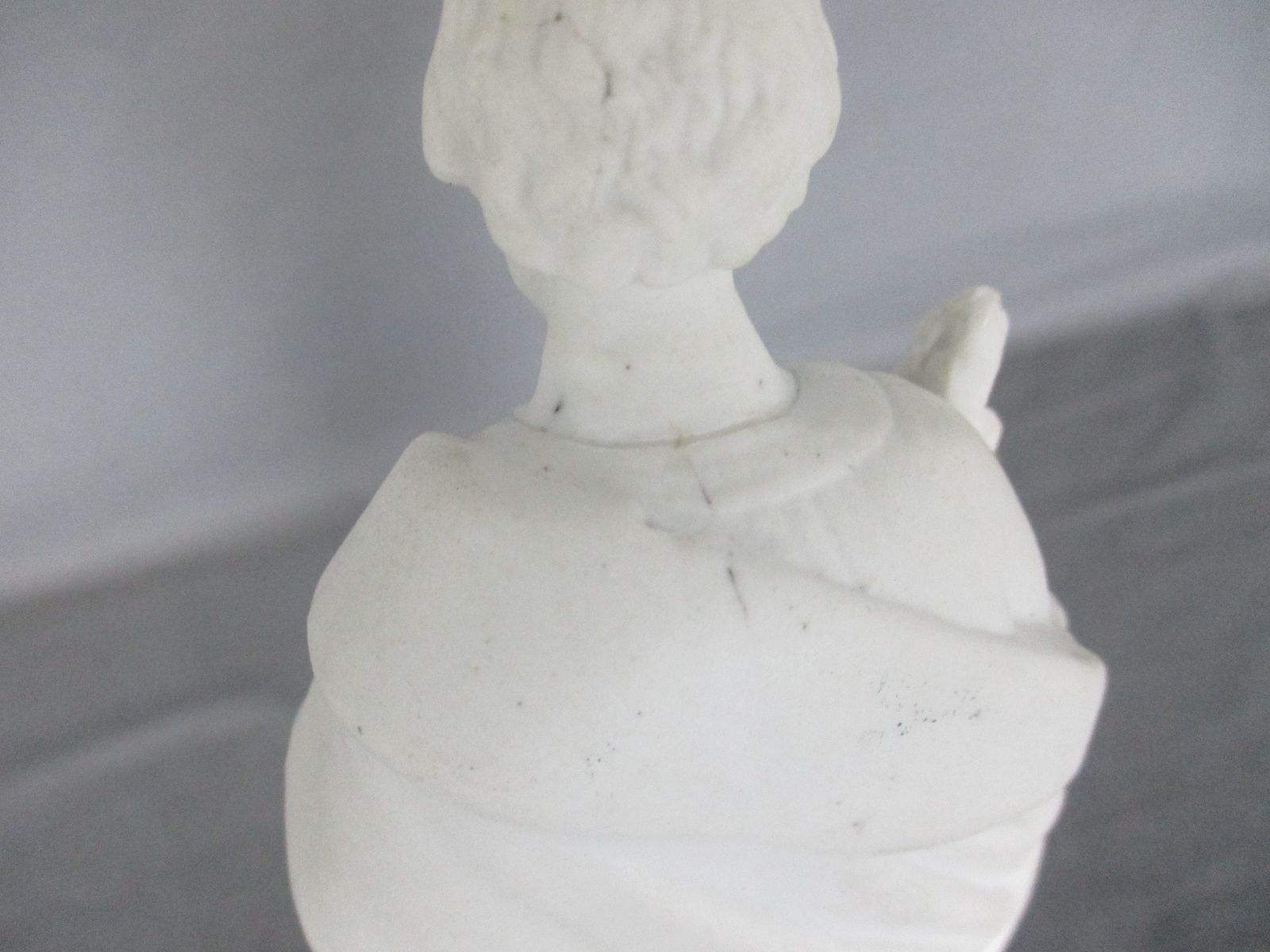 Antique Porcelain Bisque Statue Saint Joseph Angel Lilies Protector Of Homes Mar photo buy