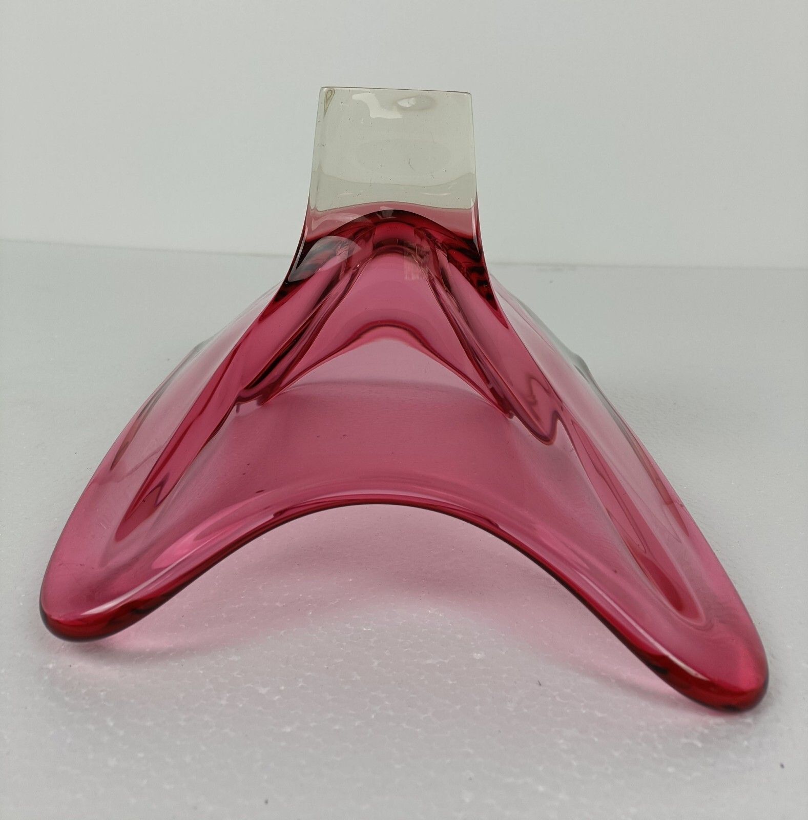 photo furniture Val St Lambert Belgium Bowl Dish Centerpiece Cranberry Marked Art Glass Art Deco