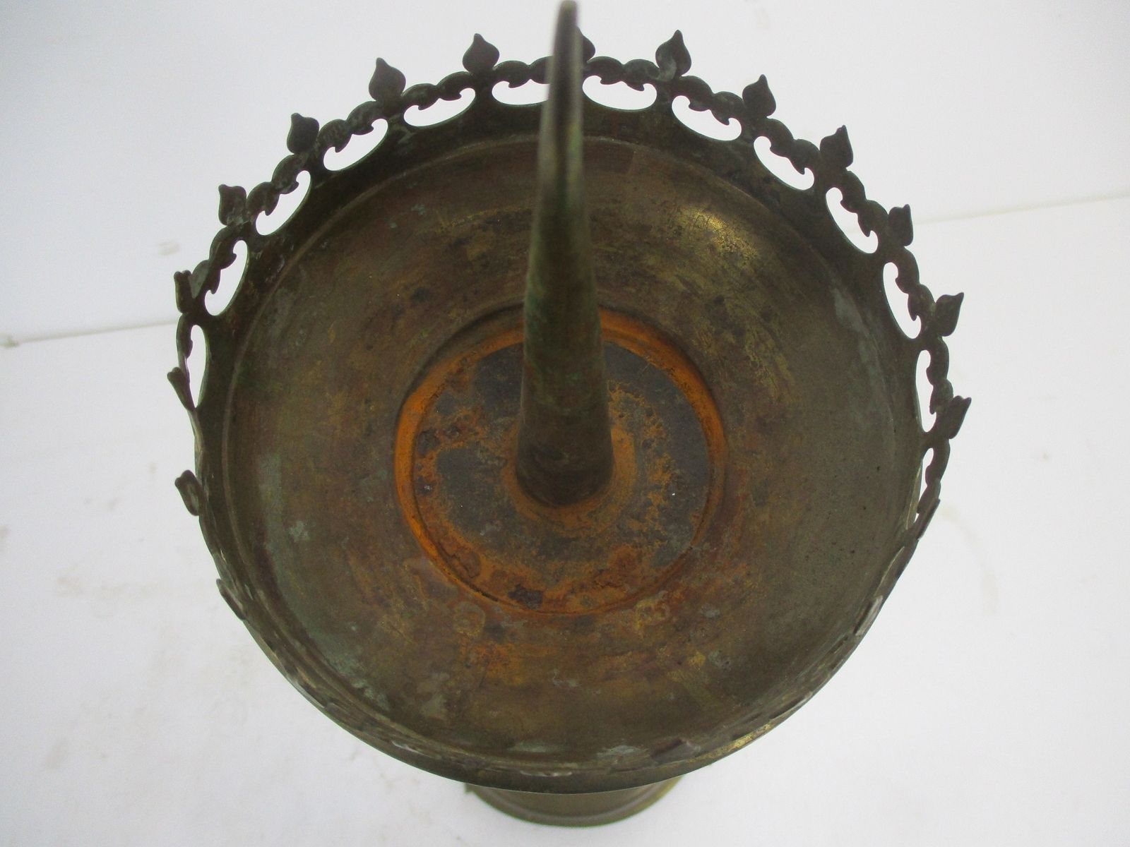 Antique Candle Holder Candle Stick Church  Chapel Altar Monastery Brass Gothic L photo buy