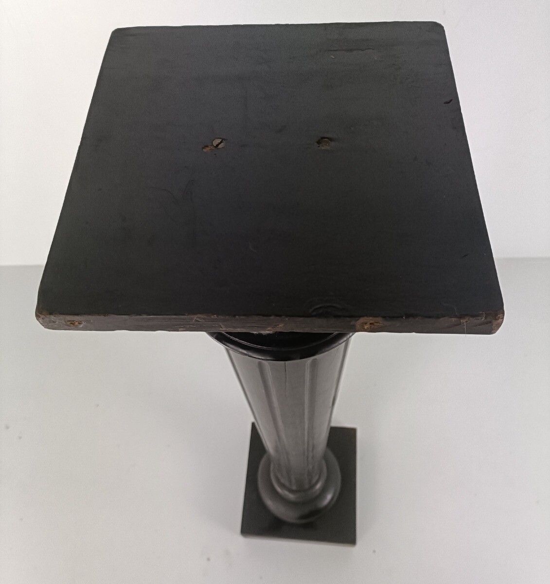 Xl Wooden Pillar Church Pedestal Display Side Table Plant Stand Art Deco  Antiqu photo vinterior