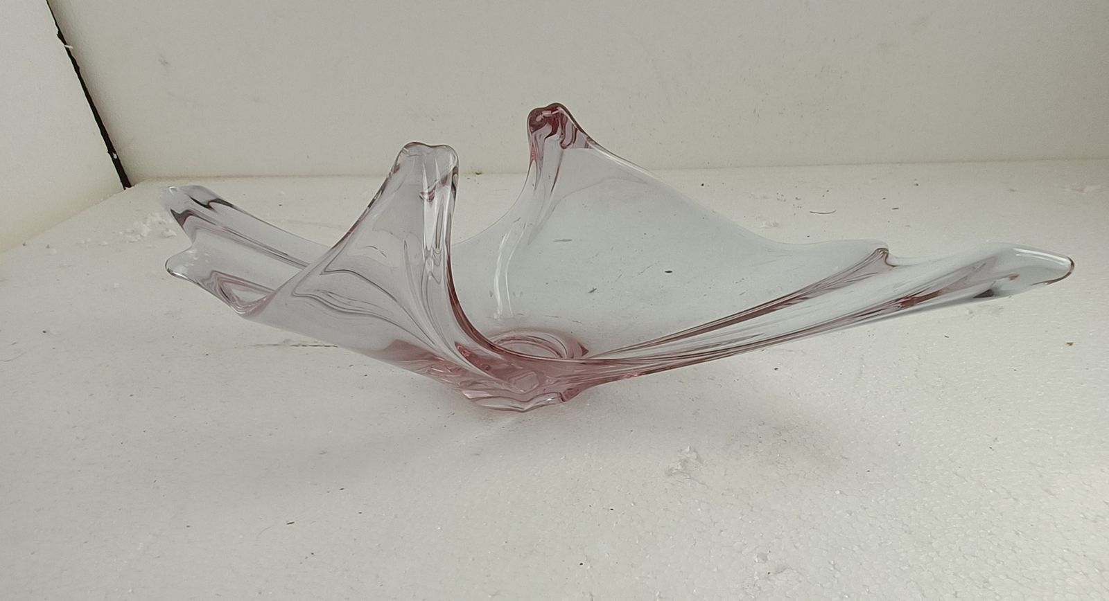 Val St Lambert Belgium Bowl Fruit  Dish Centerpiece Light  Purple Art Glass Vint photo furniture