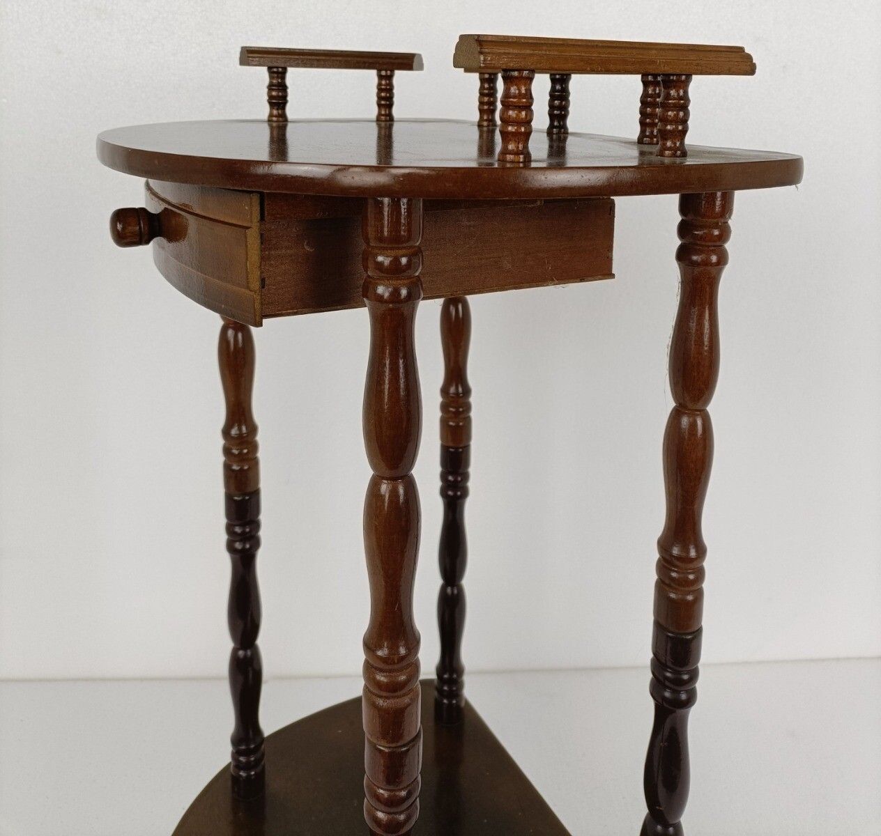 Pedestal  Side Table Plant Bonsai Stand Italian Wood Vintage Etagère Display Ca photo buy