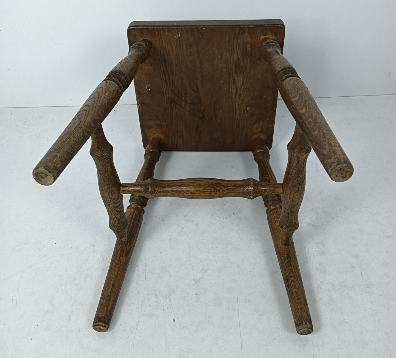 Vintage Stool Pedestal Plant Stand Side Occasional Table Vintage French Oak photo buy