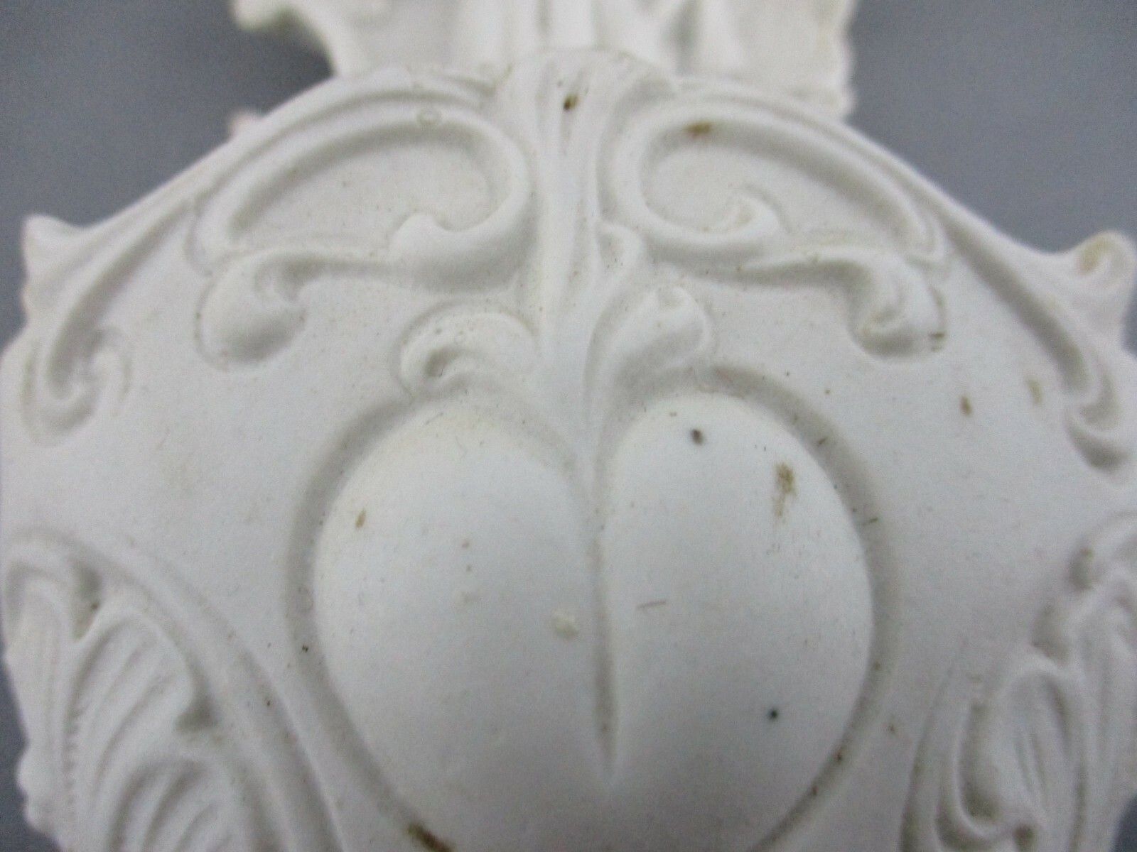 Porcelain Bisque Holy Water Font Vessel Little Girl Wall Hanging Antique photo Art