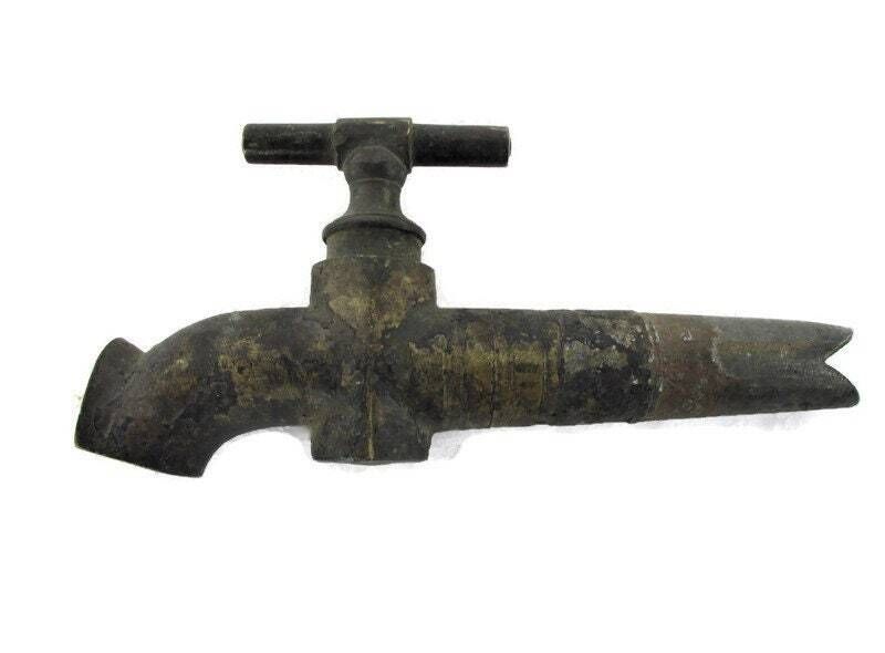 Antique Faucet Tap Architectural Industrial Barn Country Farmhouse Sink Reclaime