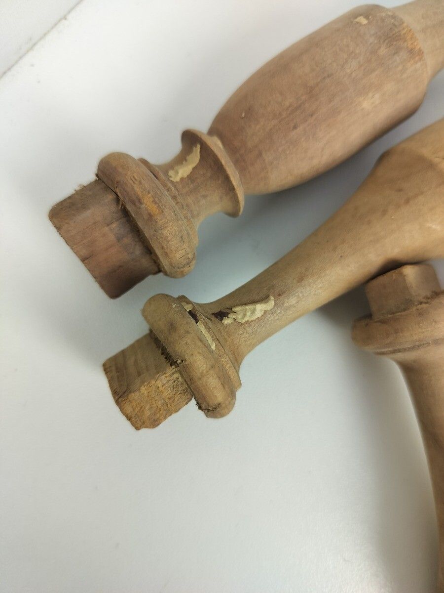 Set Of 22 Antique  Reclaimed Carved Wood Spindles Balusters Trim Posts Pillar Sa photo 121.0