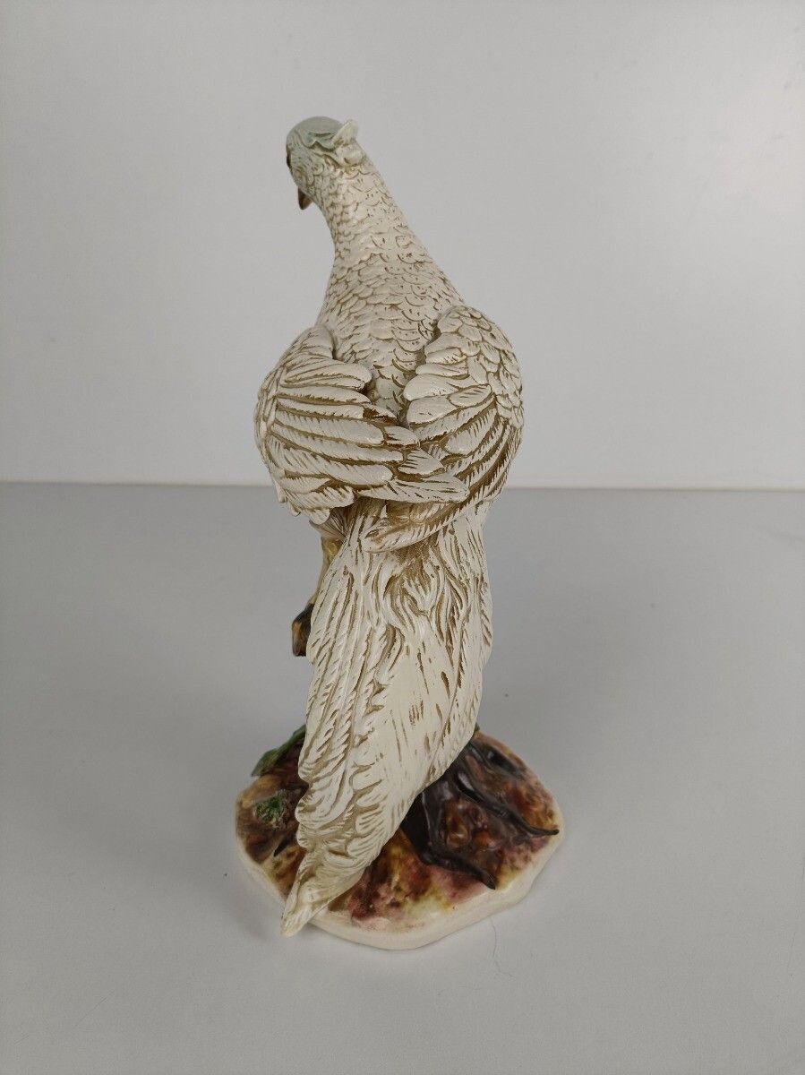 Capodimonte Large Figurine Statue Phaesent Bird Italy Gorgeous  Vintage photo Art