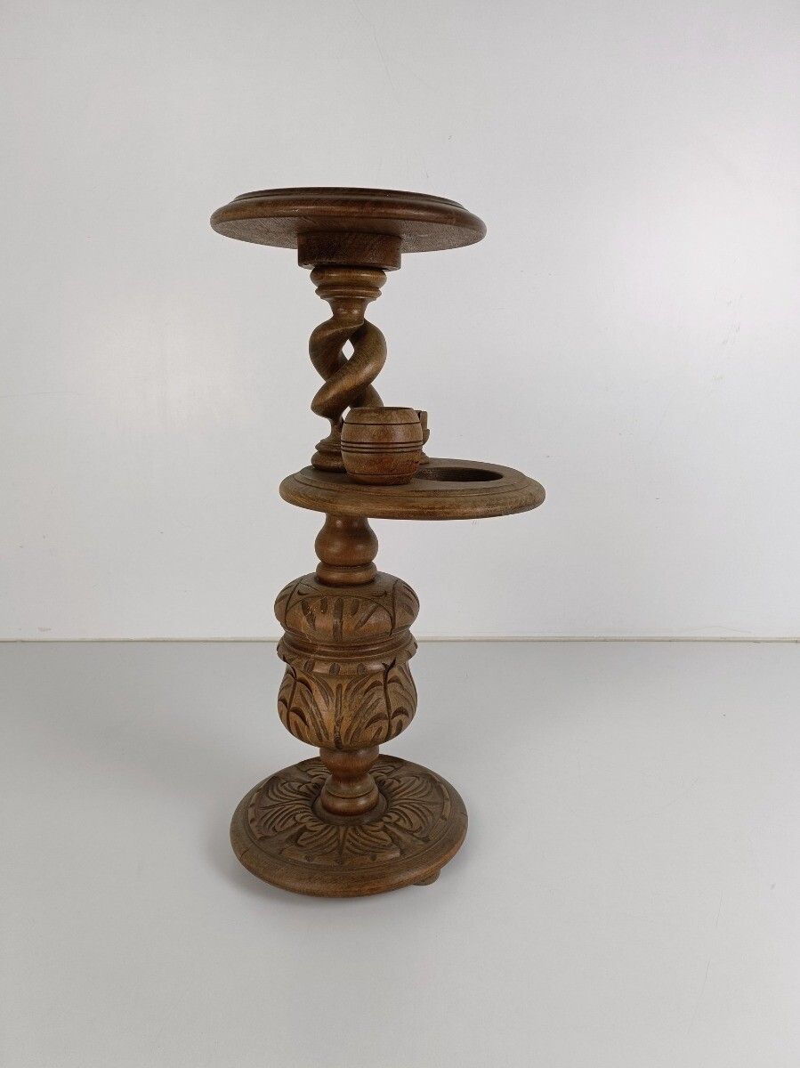 Gorgeous Plant Stand Pedestal Side Table, Smokers Table, Open Barley Twist, Orna photo for sale
