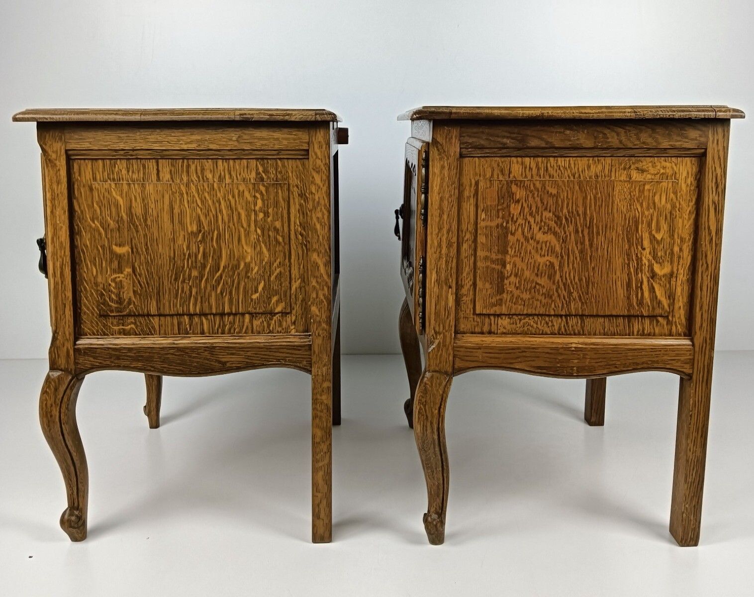 photo for sale Pair Of Nightstands End Tables Cabinets Louis XV Style Bedroom Cabinets Wood Cou