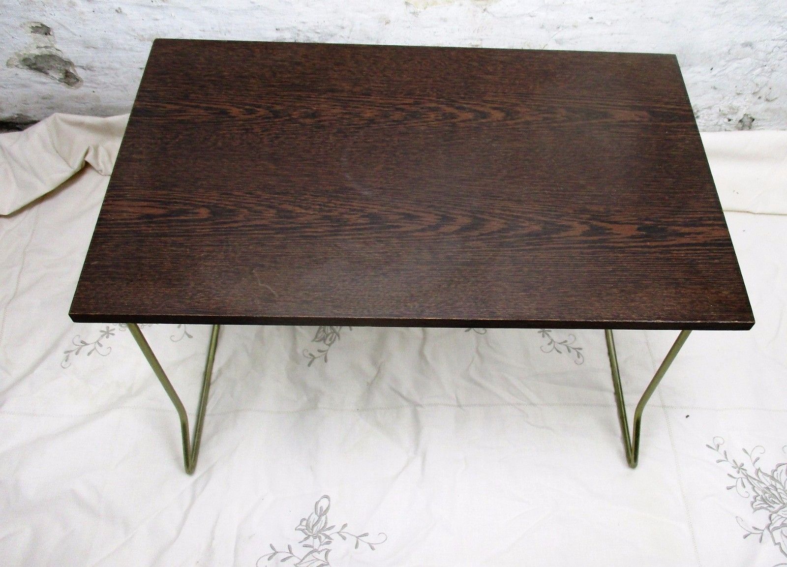 Vintage Wooden Nesting Side Tables Danish Modern Style Mid Century 2 Pieces photo vintage