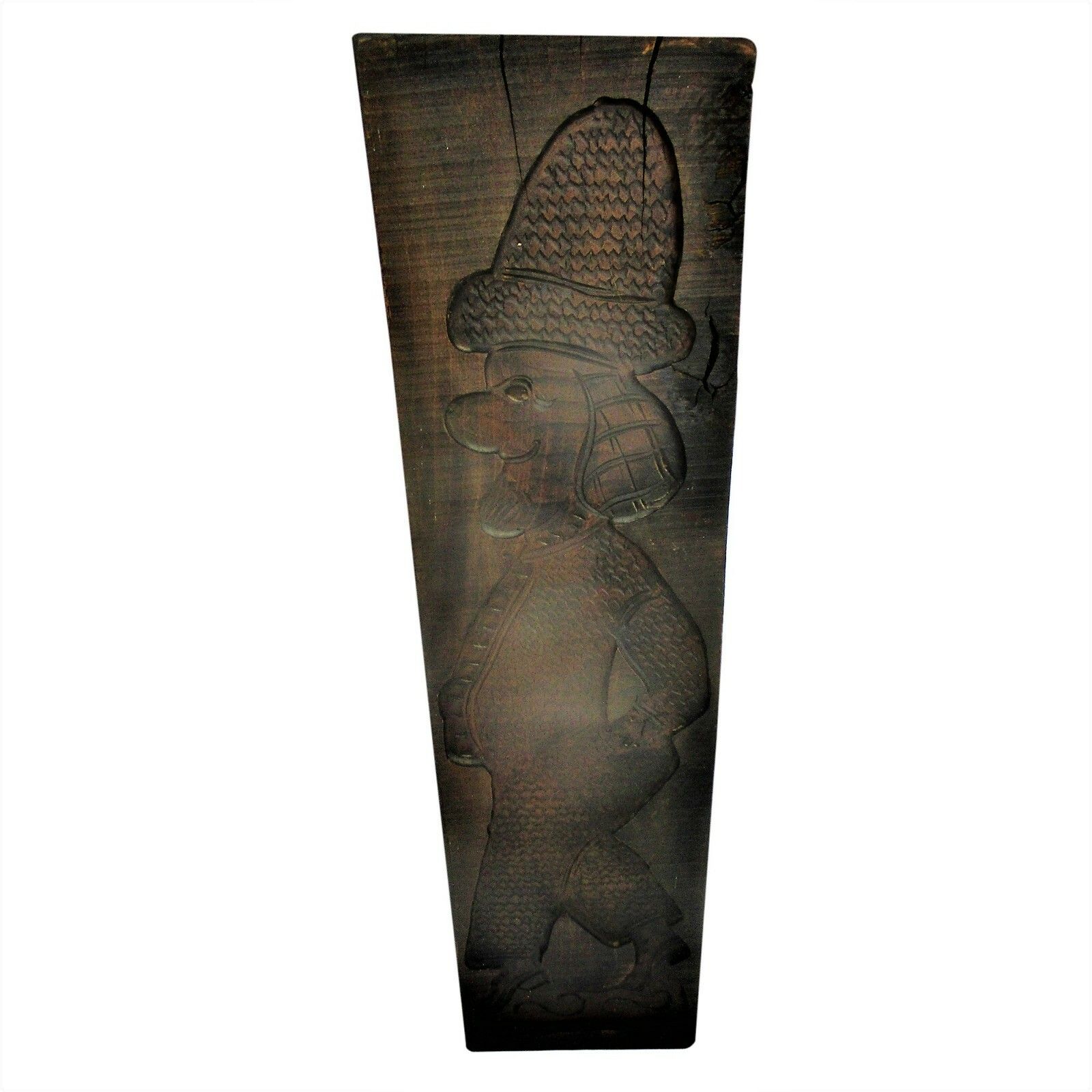 Xxl Dutch Hand Carved Wood Spekulaas Chocolate Butter Cookie Mold Board Man photo furniture
