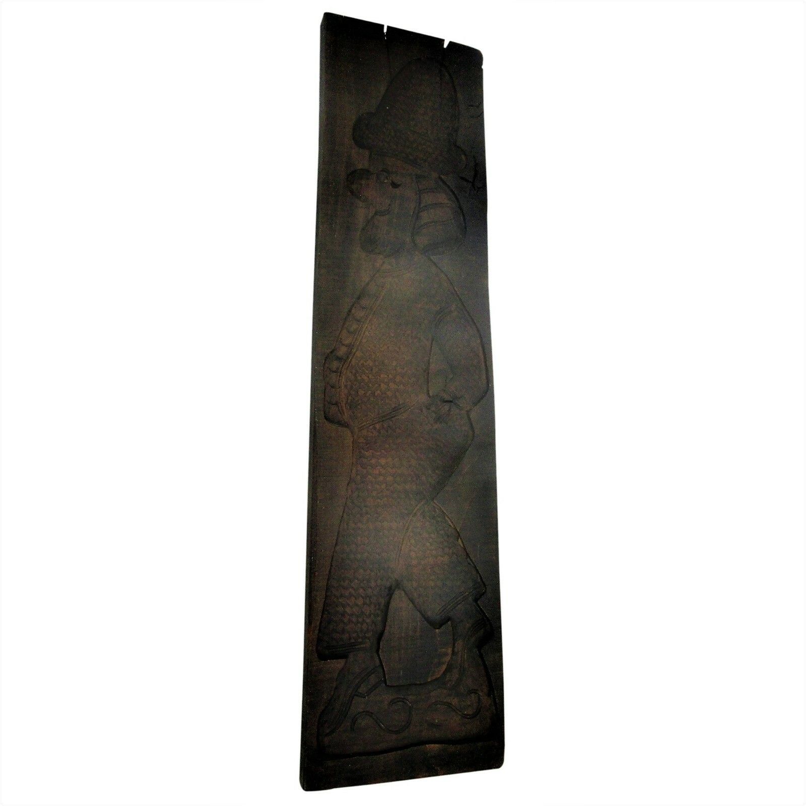 Xxl Dutch Hand Carved Wood Spekulaas Chocolate Butter Cookie Mold Board Man photo vinterior