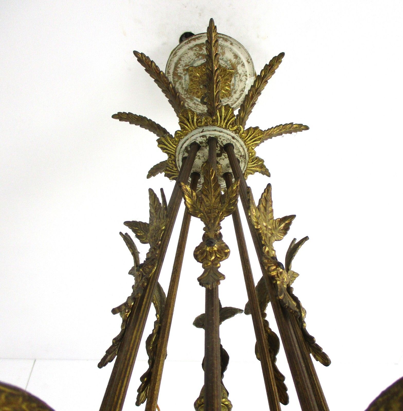 8 Arm Lights Chandelier Revival French Empire Bronze Doré Gilded Copper Stunning photo vinterior