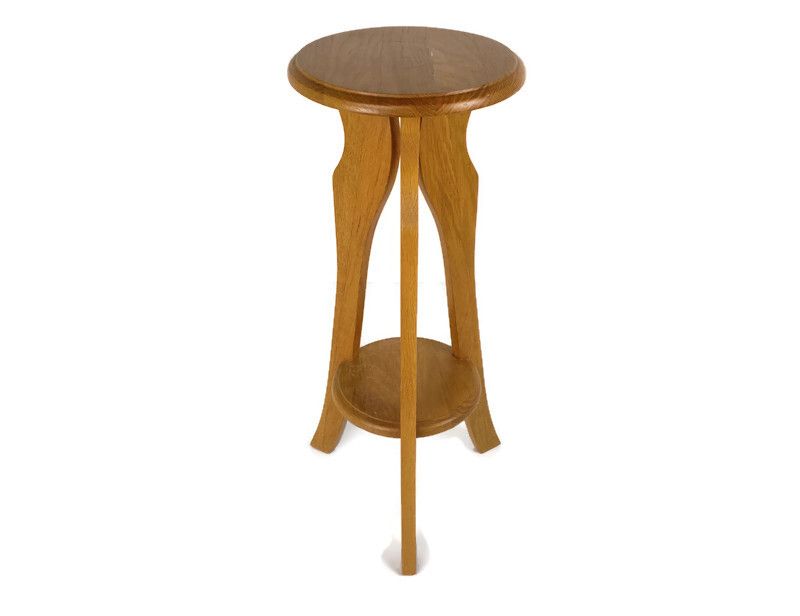 Vintage Wood Pedestal Display Table Plant Stand  Two Tier Bonsai Stand Japandi S